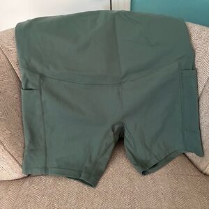 Maternity Women's Active Shorts in Olive Green